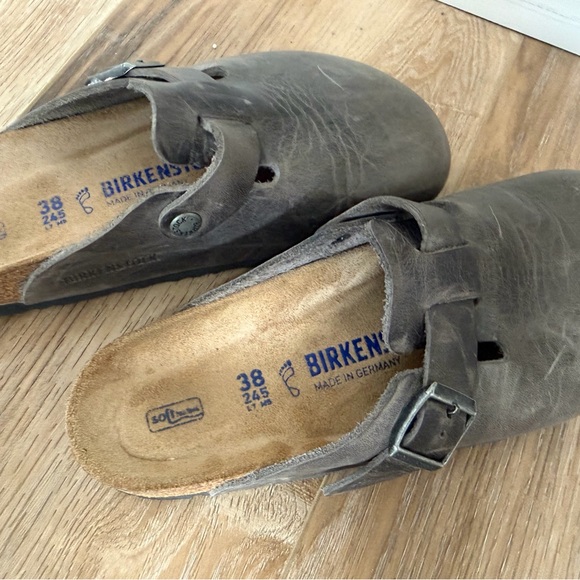 Leather Birkenstock Slip-On Clog with Adjustable Buckle - Picture 6 of 6